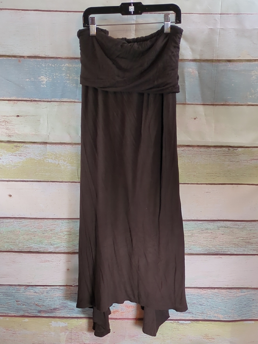 Women’s Strapless Maxi Dress in Dark Brown